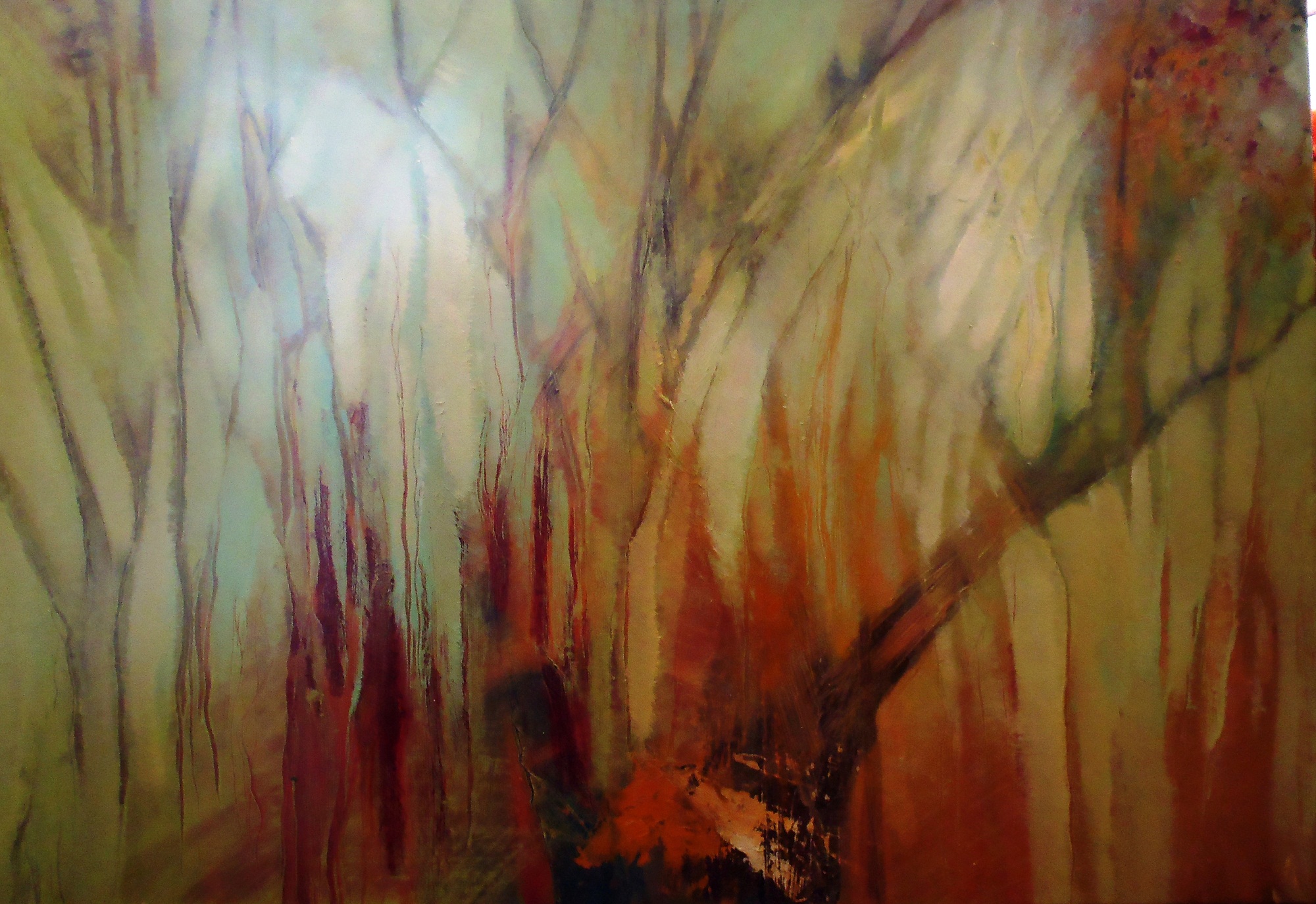 8   Spomienka na konáre. Olej na plátne 50x70cm